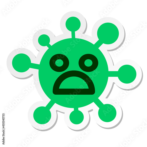 unpleasant shock blank eye icon