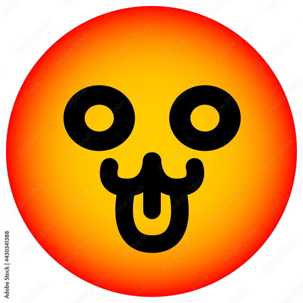 cute happy pet face circle