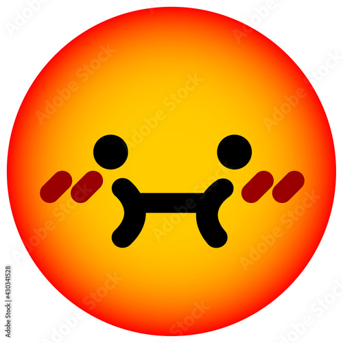 cute unsure face circle