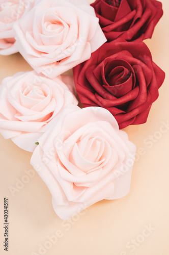 bouquet of pink and red roses