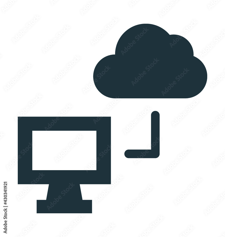 Cloud Network Vector Icon Cloud Network Vector Icon