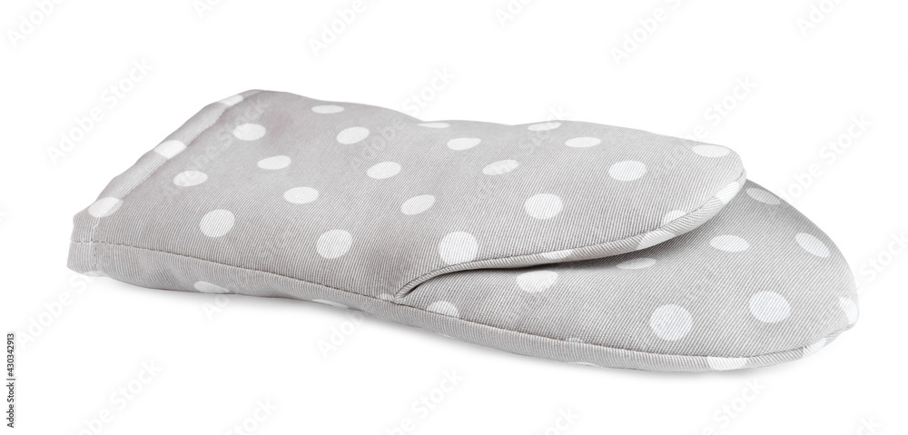 Oven glove for hot dishes isolated on white Oven glove for hot dishes isolated on white