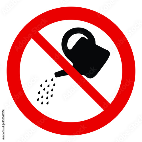 no Watering  can icon vector forbidden sign