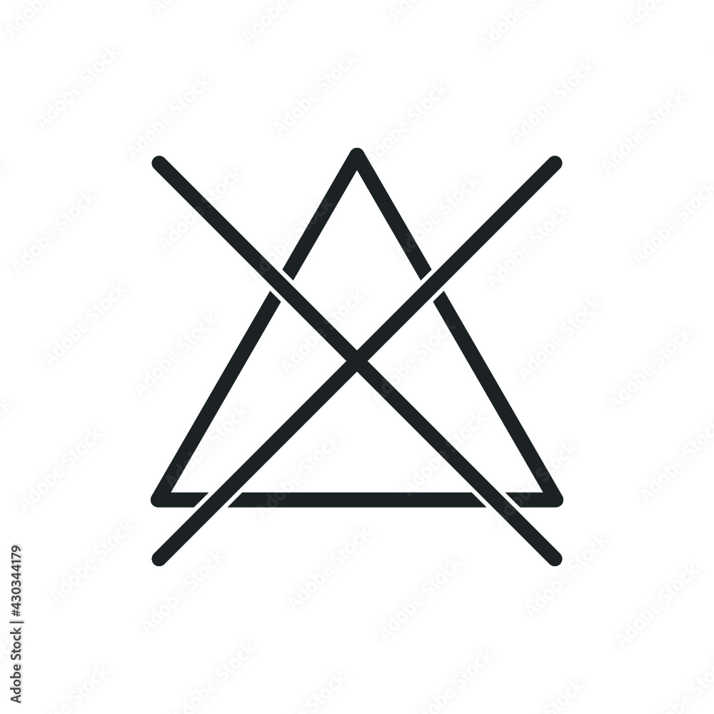 no bleaching icon illustration isolated sign symbol no bleaching icon illustration isolated sign symbol