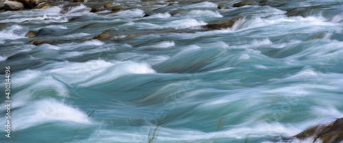Beautiful water flowing over rocks