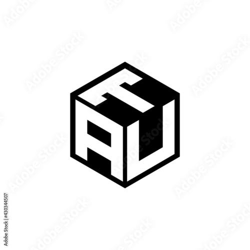 AUT letter logo design with white background in illustrator, vector logo modern alphabet font overlap style. calligraphy designs for logo, Poster, Invitation, etc.	