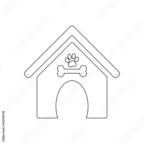 pet house. puppy home vector 