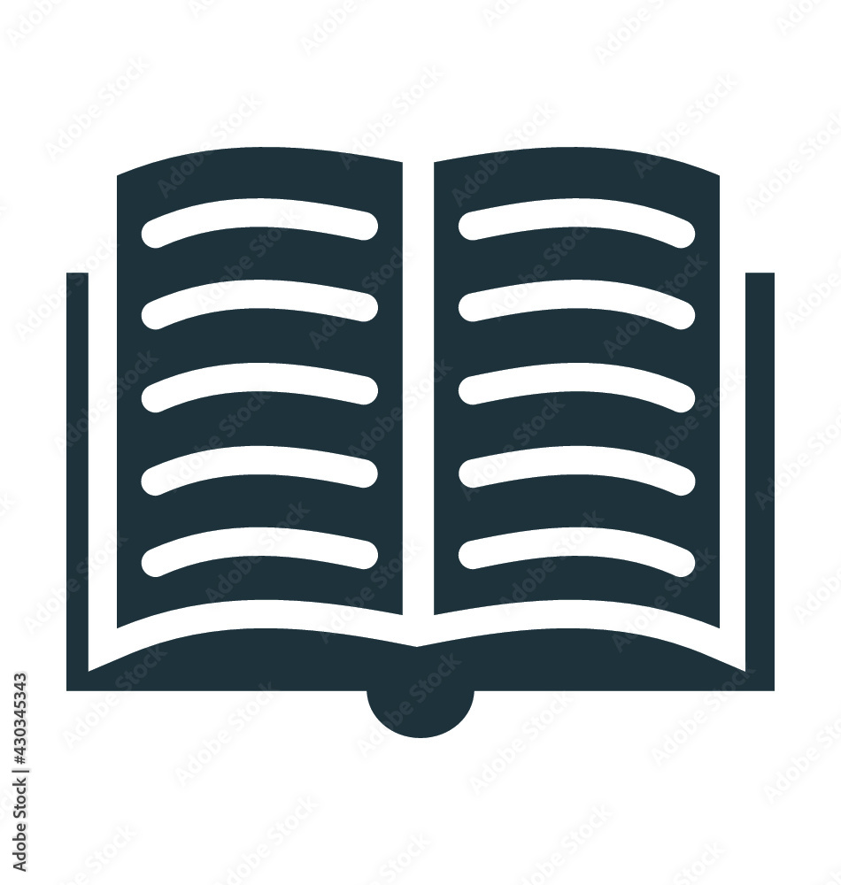 Open Book Vector Icon