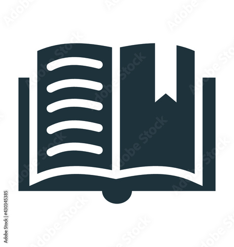 Open Book Vector Icon
