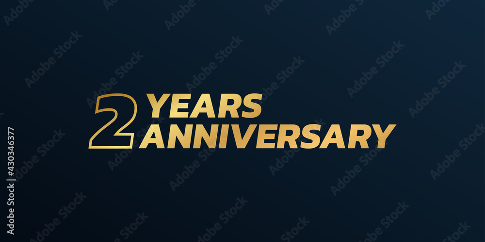 2 year anniversary logo design. Second birthday celebration icon or badge. Vector illustration. 2 year anniversary logo design. Second birthday celebration icon or badge. Vector illustration.