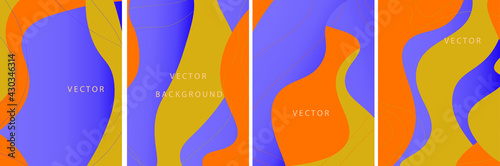 Several separate backgrounds for banner, flyer. Write your own text.