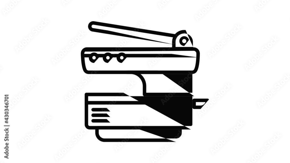 Multifunction printer icon animation outline best object on white background Multifunction printer icon animation outline best object on white background