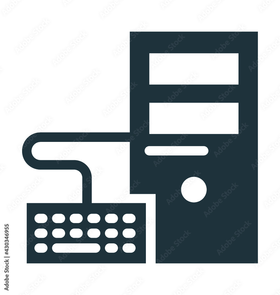 Pc Tower Vector Icon Pc Tower Vector Icon