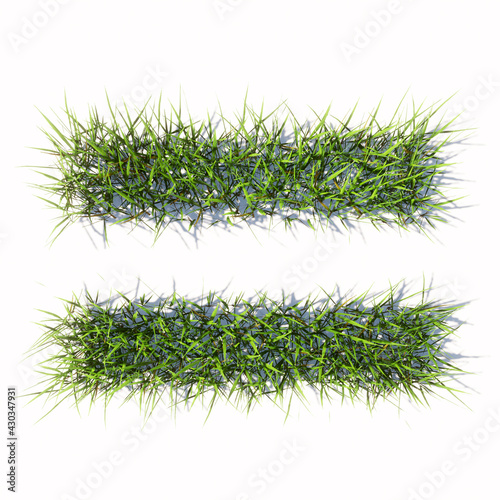 Concept or conceptual green summer lawn grass symbol isolated  white background  equal sign.  3d illustration metaphor for nature  conservation  organic  growth  environment  ecology  spring or summer