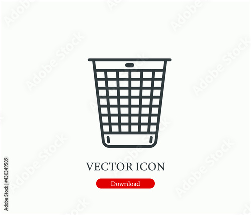 Waste vector icon.  Editable stroke. Linear style sign for use on web design and mobile apps, logo. Symbol illustration. Pixel vector graphics - Vector