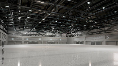 Empty hall exhibition center. backdrop for exhibition stands.3d render. photo