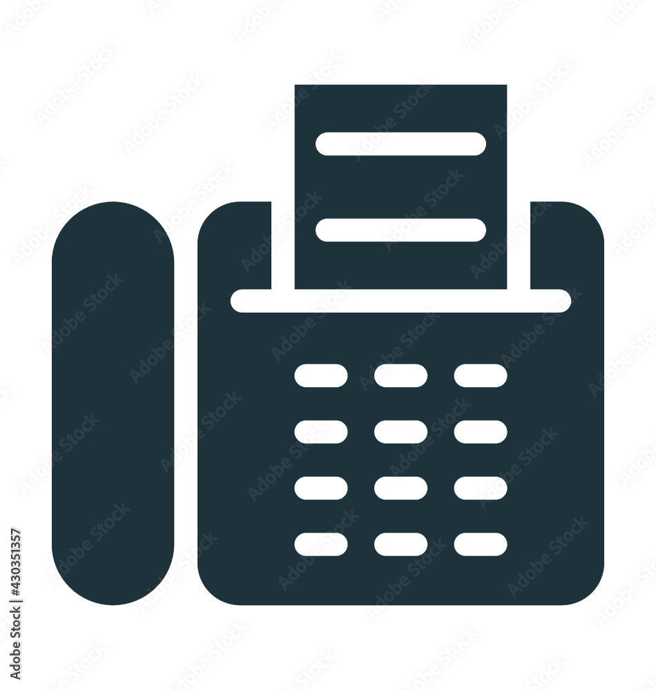 Fax Machine Vector Icon Fax Machine Vector Icon