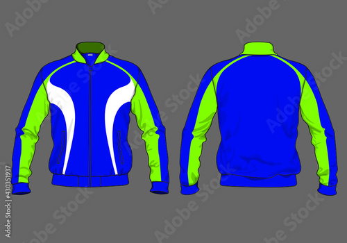 retro vintage windbreaker hoodie jacket template