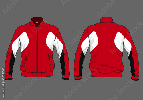 retro vintage windbreaker hoodie jacket template