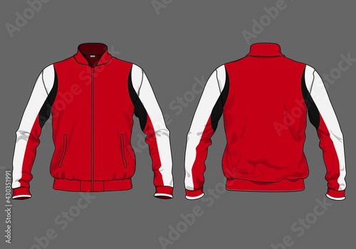 retro vintage windbreaker hoodie jacket template