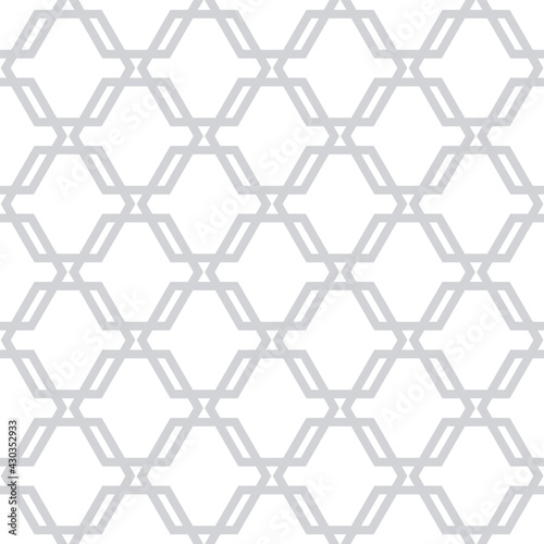 Vector abstract geometric hexagonal seamless pattern background.