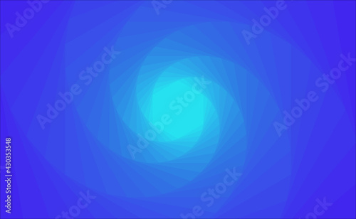 Blue background. Abstract decoration. Vector illustration. Swirling hexagon, abstract presentation background.