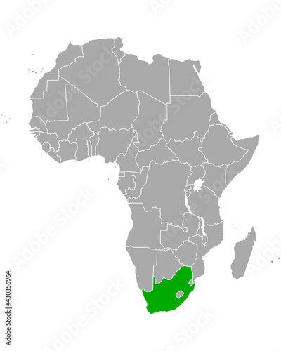 Karte von Südafrika in Afrika