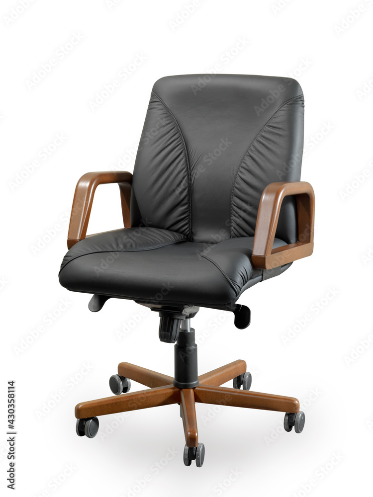 Obraz premium Leather office armchair on a white background 