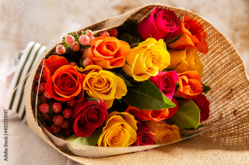 Mothers day bouquet of beautiful roses