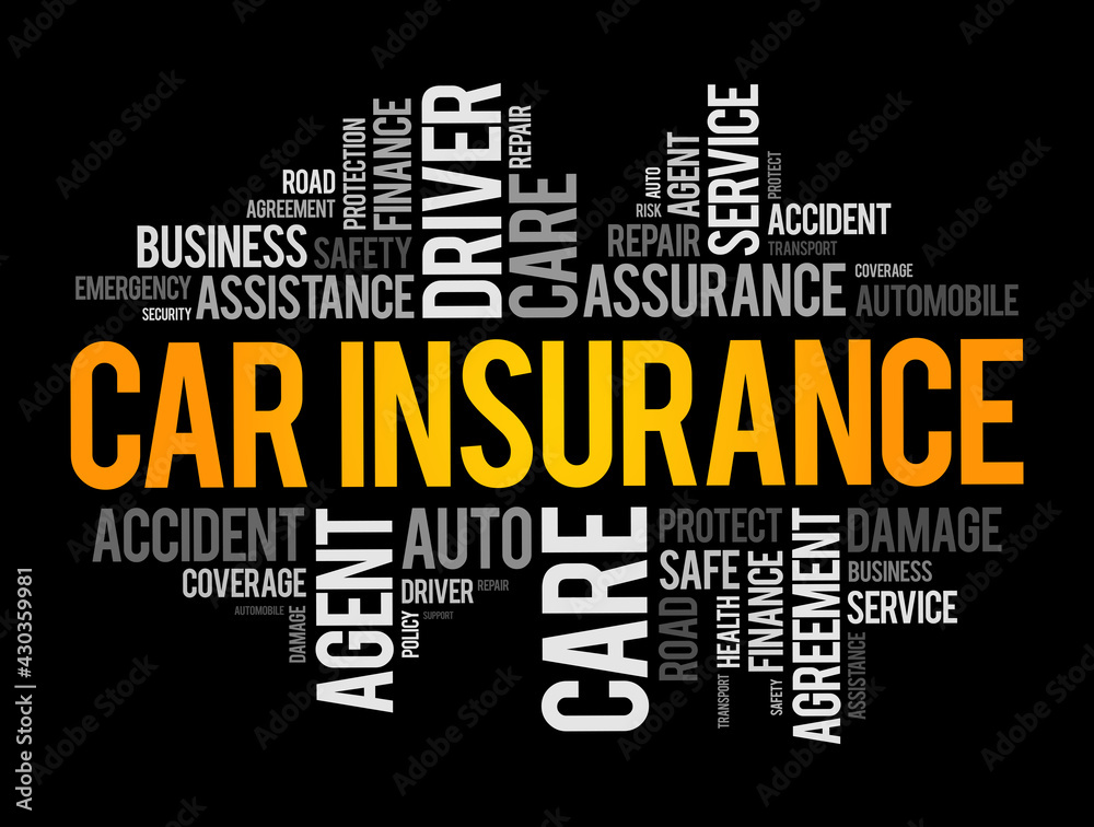 Car insurance word cloud collage, business concept background Car insurance word cloud collage, business concept background