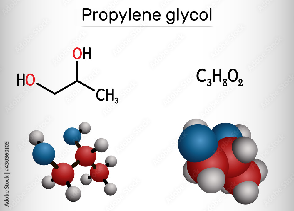 Propanediol Propane 1 2 Diol Molecule