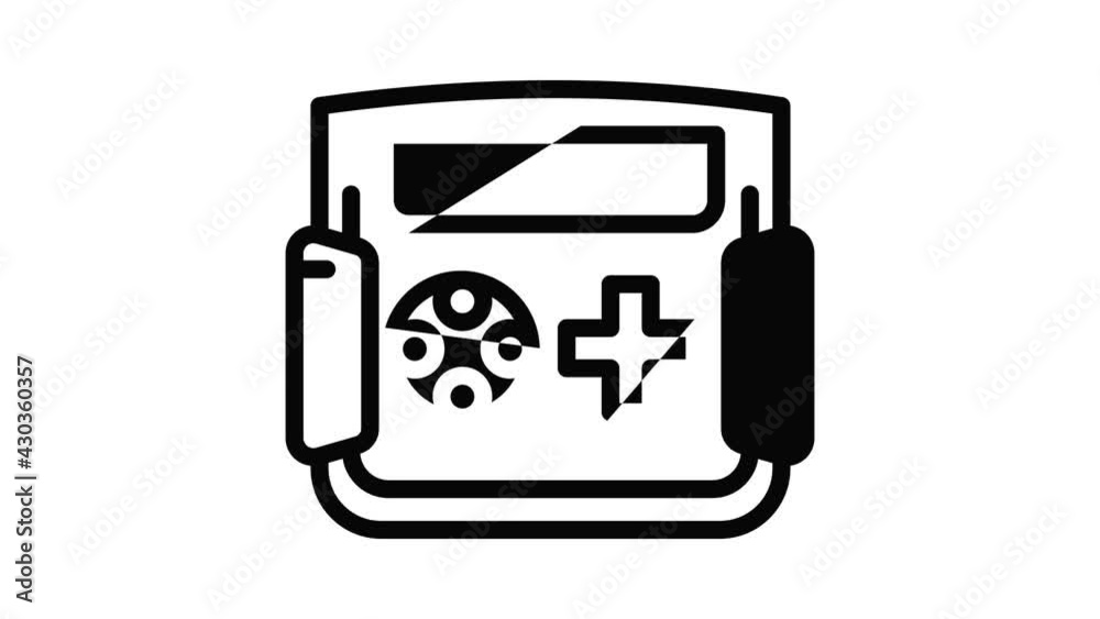 Drone control panel icon animation outline best object on white background Drone control panel icon animation outline best object on white background