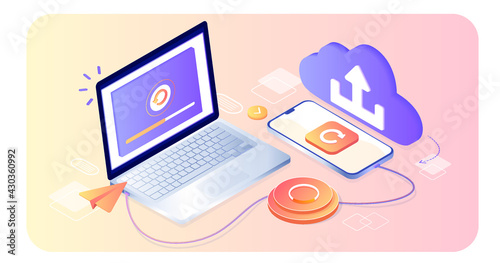 Data set, process, classification, database.  Data Center concept based. File transfer. Files transferred encrypted form. Program for remote connection between phone and computer. 