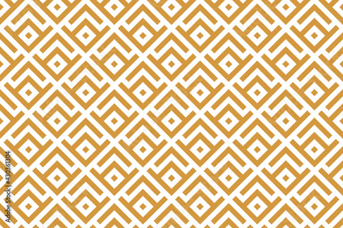 Abstract geometric pattern. A seamless vector background. White and gold ornament. Graphic modern pattern. Simple lattice graphic design