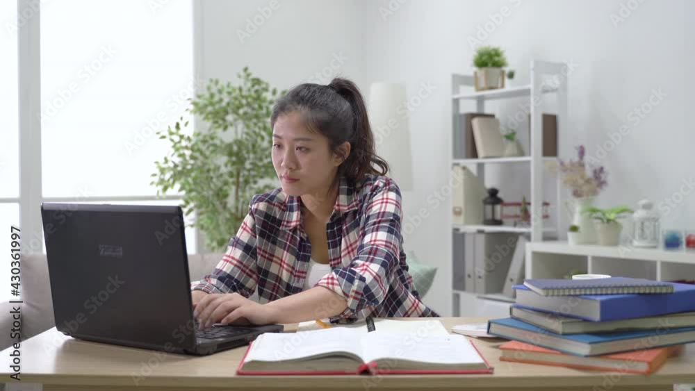 distracted woman learner is doing homework distracted woman learner is doing homework