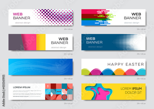 Various vector web banners design template set
