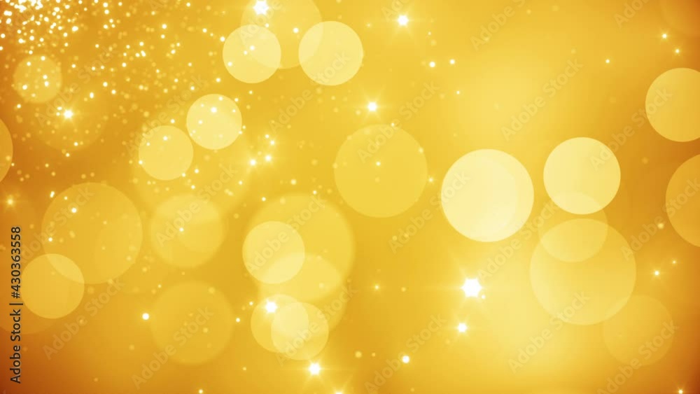yellow bokeh light abstract background loop