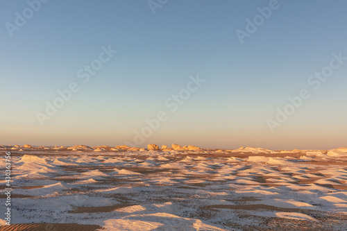 Impressive landscape of the White Desert in Egypt