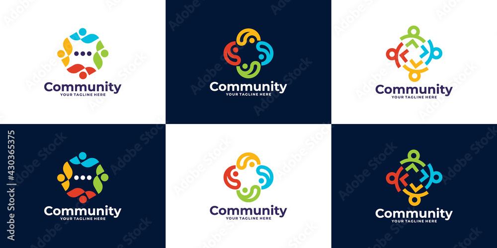 Plakat logo People and community Logo Design for Teams or Groups
