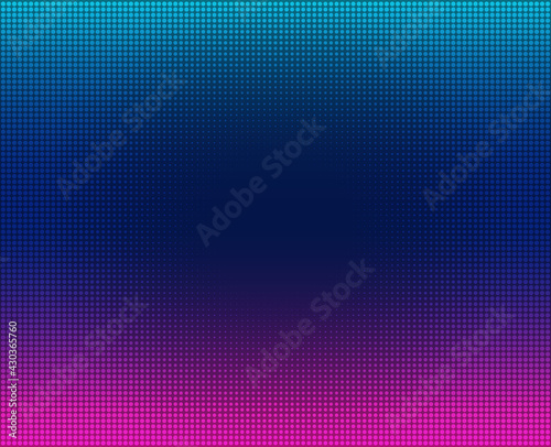 Design elements Editable Halftone dot pattern on dark background. Vector illustration eps 10 wallpaper backdrop with blue purple random dots. Digital data cryptography texture for technology