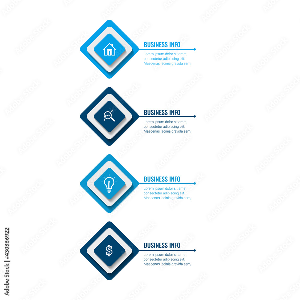 Fototapeta premium Infographic elements data visualization vector design template. Vector illustration. Can be used for workflow layout, diagram, business step options, banner, web design.