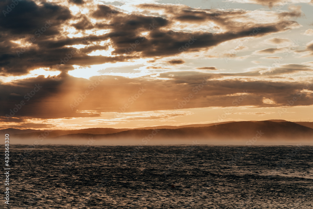 Obraz premium Makarska Riviera landscape before the storm