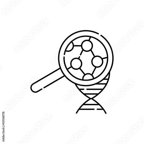 Tableau sur toile Molecular biology olor line icon