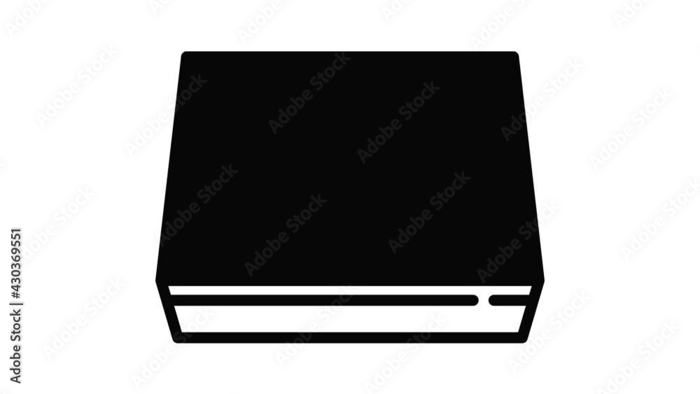 Hiphop swag player icon animation outline best object on white background
