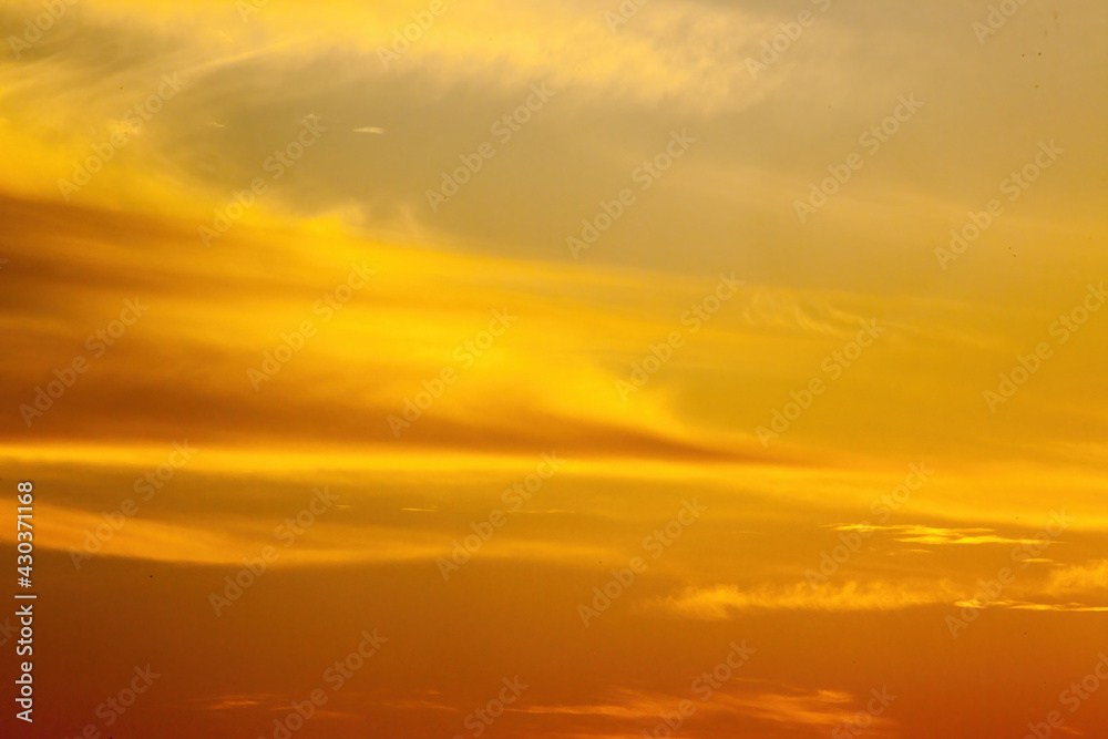 Clouds at sunset for a natural abstraction