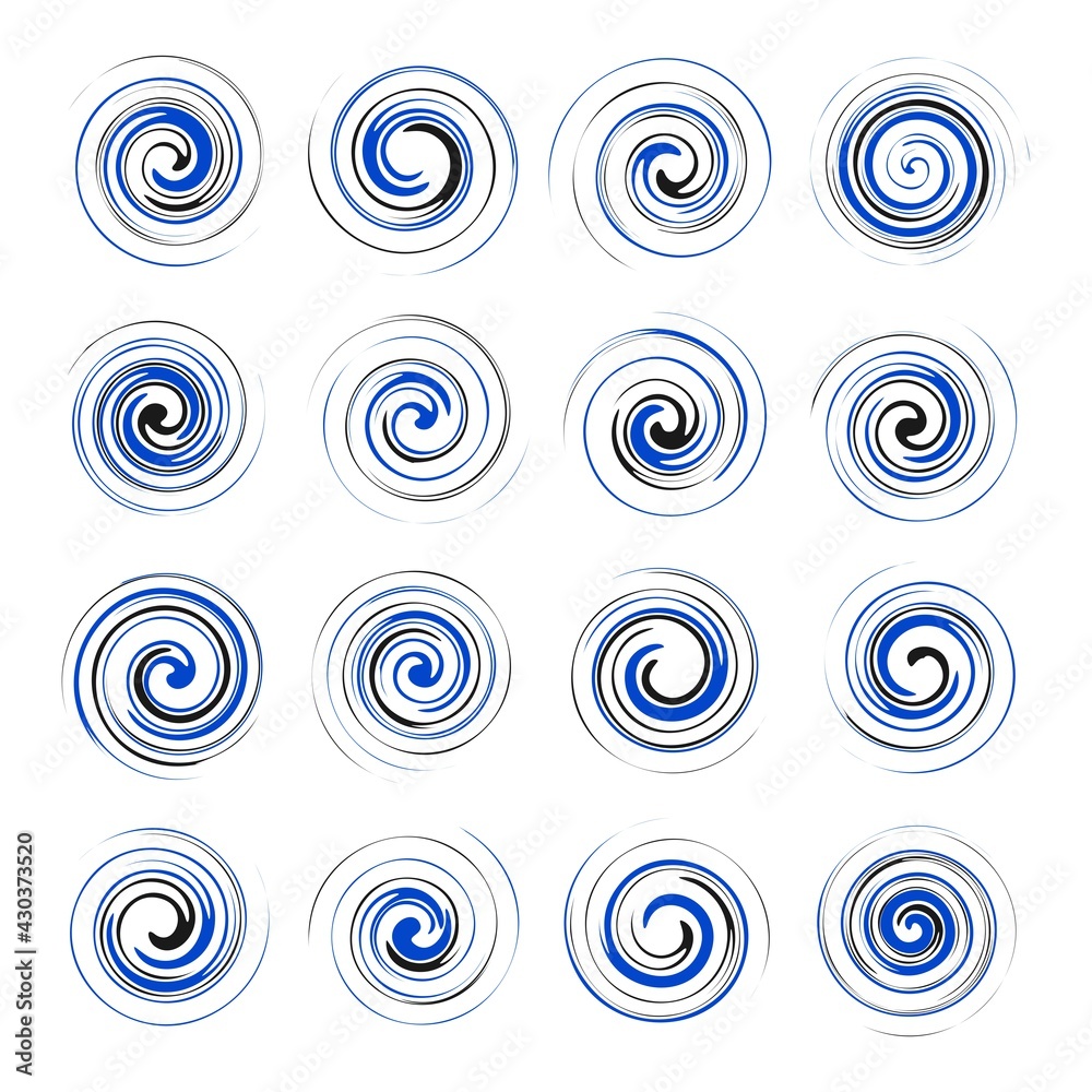 Abstract Twister Design Element Vector Set
