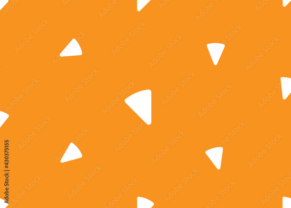 White abstract triangle on a yellow background. White abstract triangle on a yellow background.