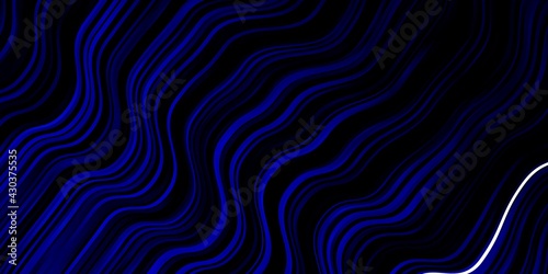 Dark BLUE vector background with lines.