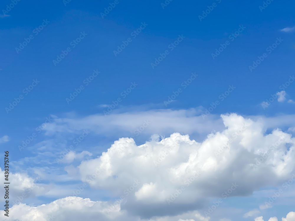 Beautiful blue sky background to imput text message .