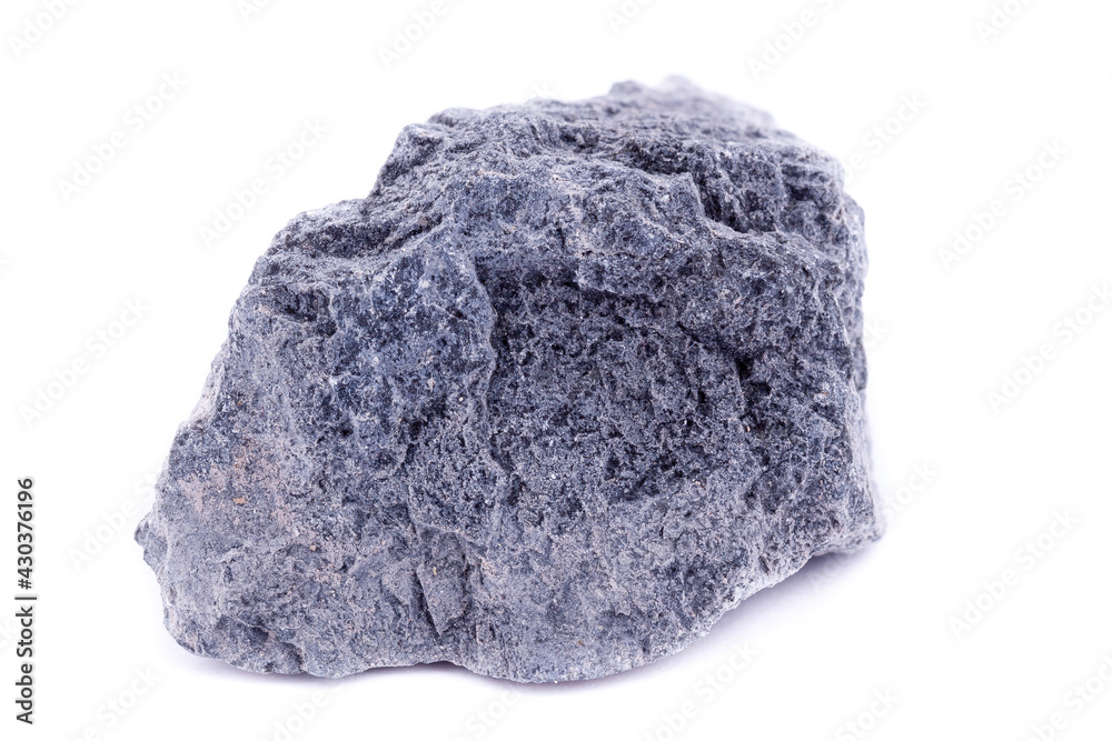 Macro mineral stone serpentine on a white background Stock Photo
